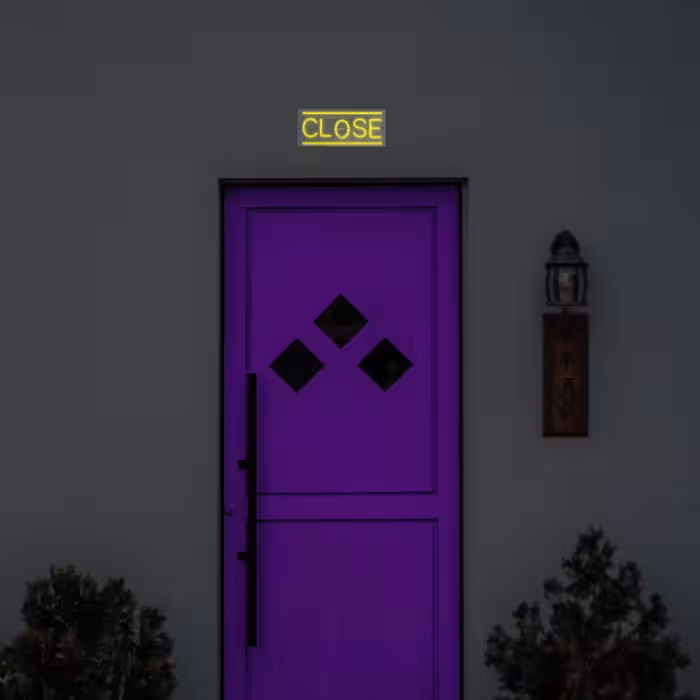 چراغ دیواری نئون دیزاین طرح Close_YL