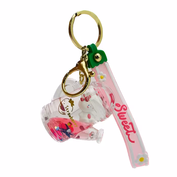 جاکلیدی مدل آکواریومی طرح خرگوش و توت فرنگی کد A6396