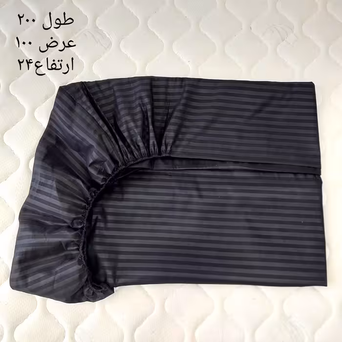 سرویس ملحفه مدل کشدار ni08090 طرح هتلی کد 100 یک نفره دو تکه