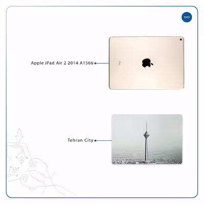 برچسب پوششی ماهوت مدل Tehran City مناسب برای تبلت اپل iPad Air 2 2014 A1566