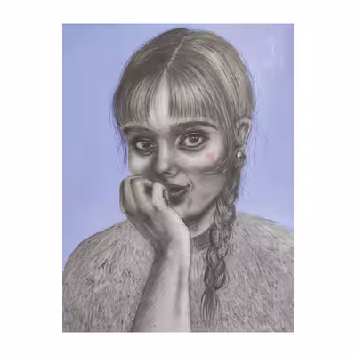 نقاشی میکس مدیا مدل نجابت