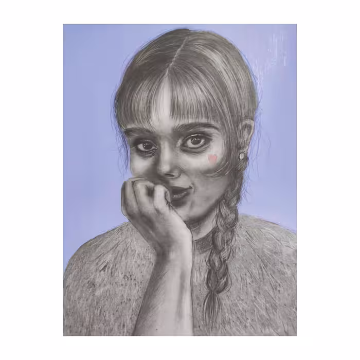 نقاشی میکس مدیا مدل نجابت