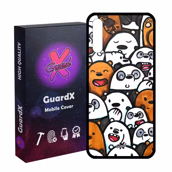کاور گارد ایکس طرح خرس های کله فندقی مدل Glass10555 مناسب برای گوشی موبایل سامسونگ Galaxy A30s/A50/A50s