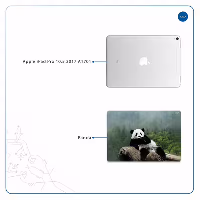 برچسب پوششی ماهوت مدل Panda مناسب برای تبلت اپل iPad Pro 10.5 2017 A1701
