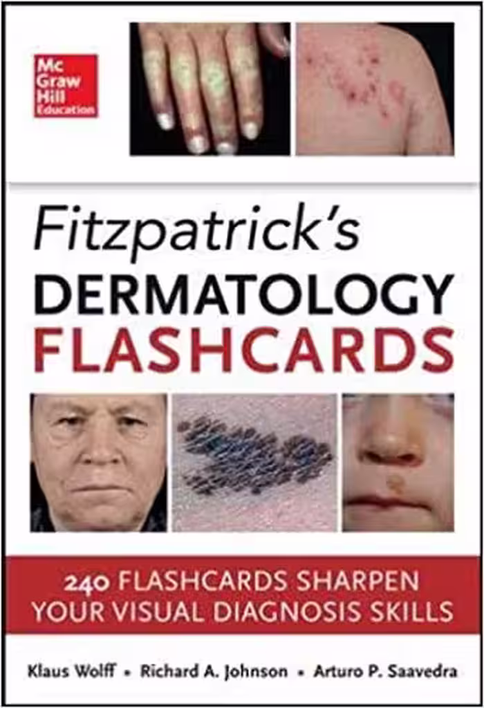 خرید و دانلود نسخه کامل کتاب Fitzpatricks Dermatology Flash Cards[2013] - Original PDF