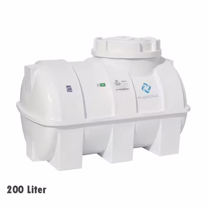 مخزن افقی تک لایه پلاستونیک 200 لیتری