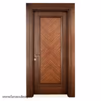 درب چوبی رنگ طبیعی کد 4440