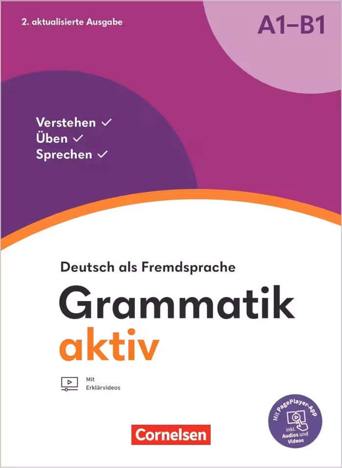 گراماتیک اکتیو A1-B1 | کتاب آلمانی Grammatik aktiv A1-B1 (ویرایش جدید 2023) به همراه فایل صوتی و ویدئوهای آموزشی