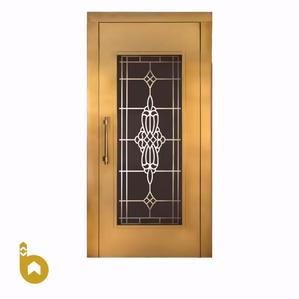 درب  لولایی آسانسور | طرح شیشه ای کلاسیک |