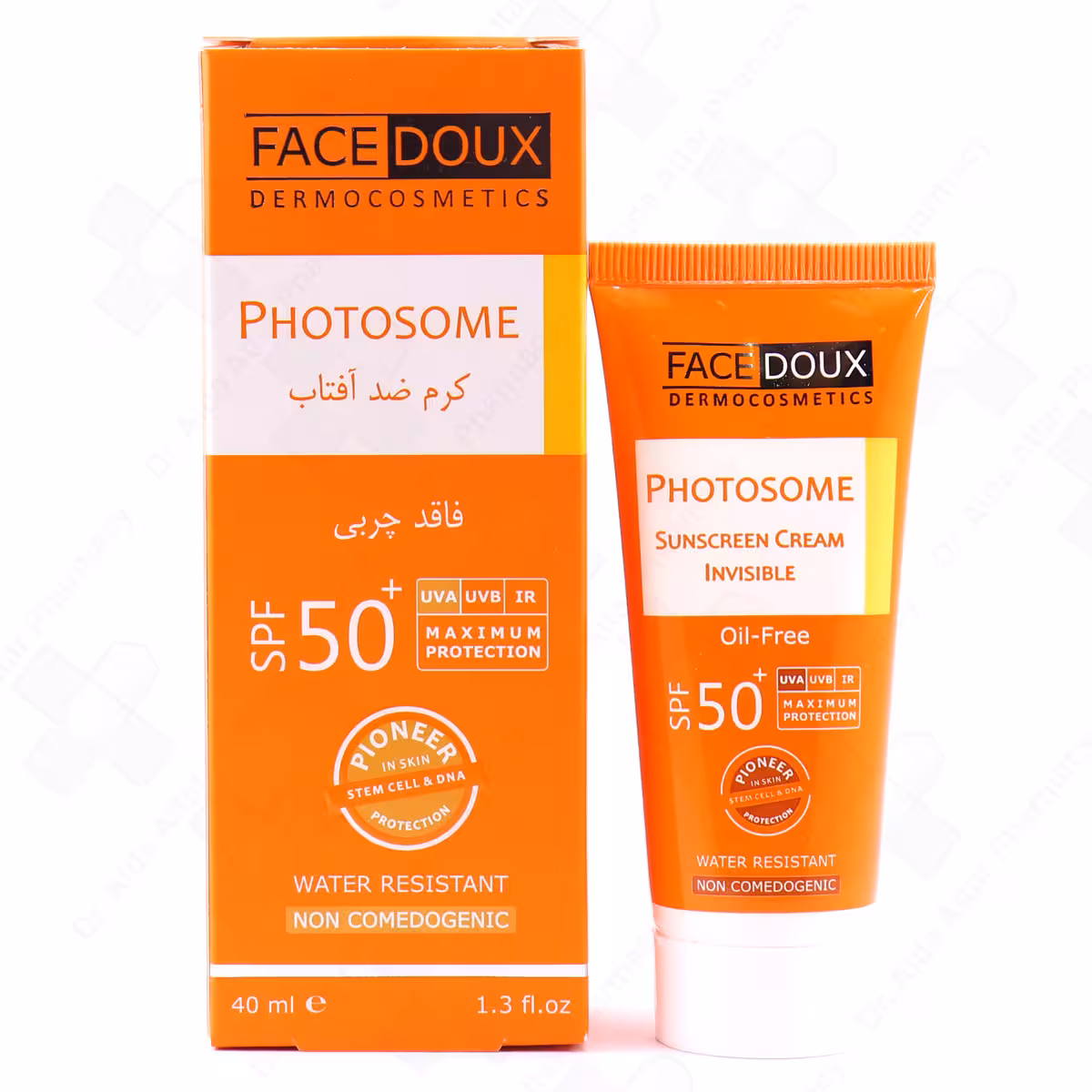 کرم ضد آفتاب فوتوزوم فیس دوکس ⁺SPF50 بی رنگ فاقد چربی حجم 40 میلی لیتر