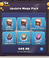 افر update mega pack 49.99$ کلش اف کلنز