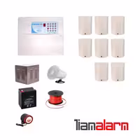 پکیج دزدگیر اماکن با سیم مدل فایواستار سیم کارتی و تلفنی FS206PR8