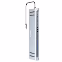 هاب 14 پورت تایپ سی به USB/SD/TF/AUX/HDMI/VGA/RJ45/Type-C ارلدام مدل ET-W28