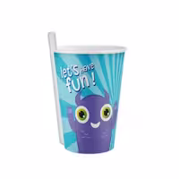 لیوان کودک پلاستیکی نی دار مدل Yammy Straw Cup برند تیتیز پلاستیک