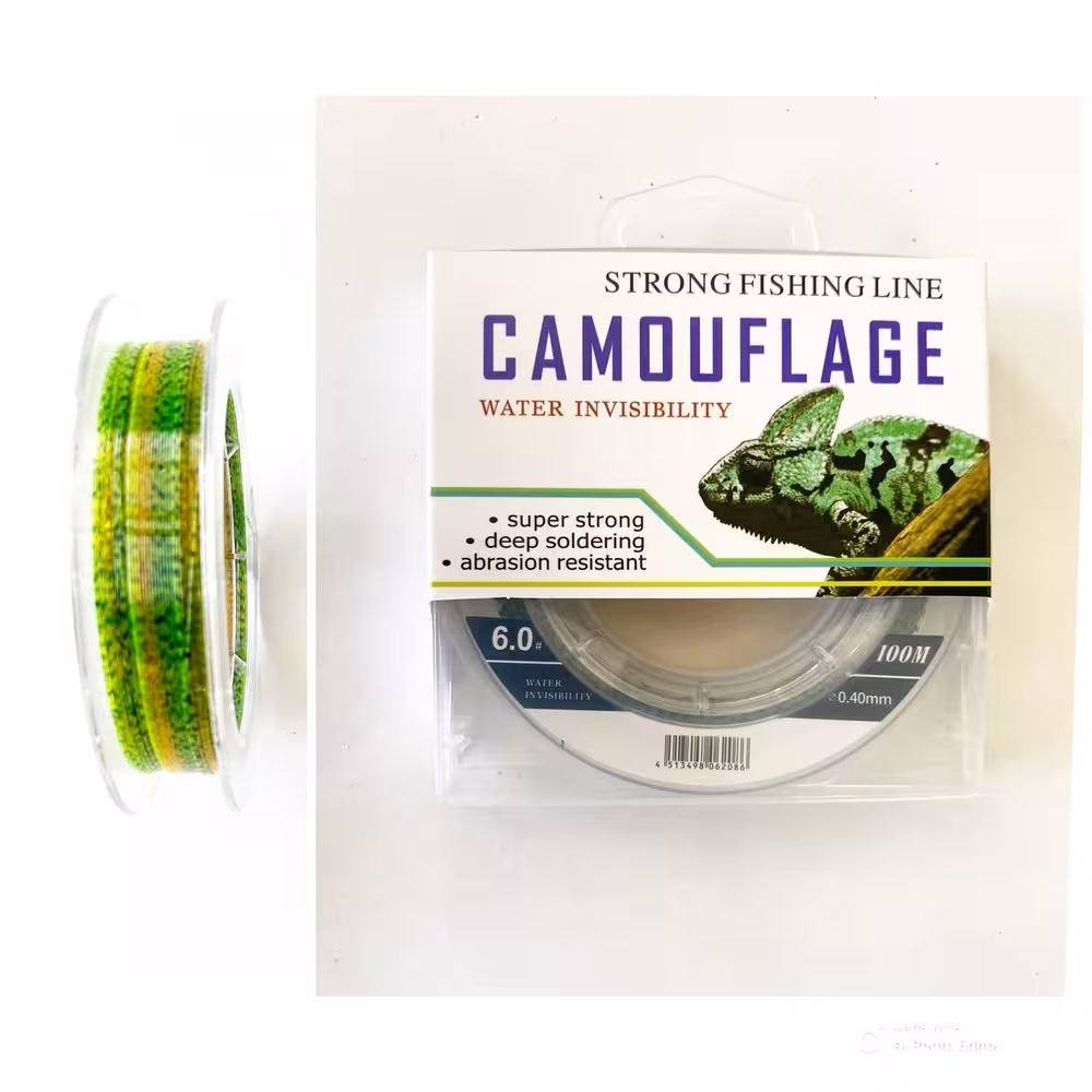 نخ ماهیگیری مونوفیلامنت استتاری CAMOUFLAGE 100m سایز0.40