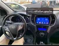 مانیتور هیوندا سانتافه 2014 ix45 با کنباس 11 اینچ اندروید فابریک مدل t3l برند mediatech به همراه قاب فابریک و سیم کشی فابریک
