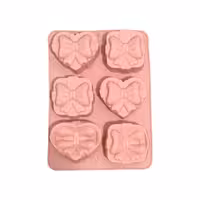 قالب سیلیکونی وارداتی قلب و مربع پاپیونی 6 عددی 16*23سانت