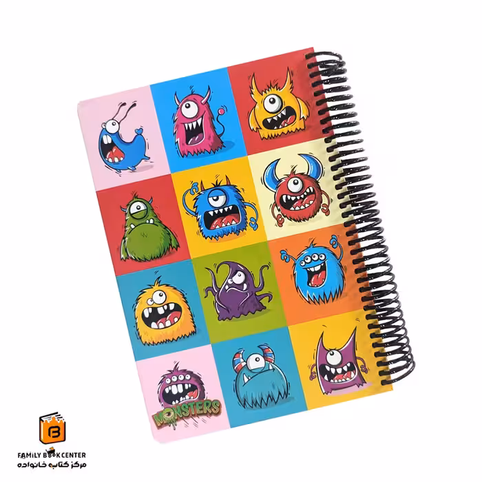 دفتر خط دار 100 برگ طرح مانستر لانگو (Lango)