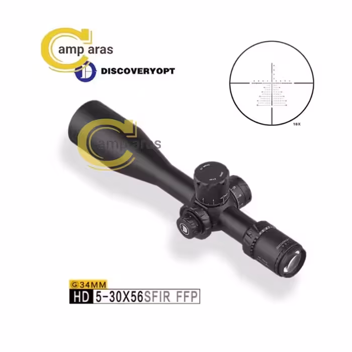 دوربین تفنگ دیسکاوری مدل HD 5-30x56 FFP فوق حرفه ای - کمپ آراس