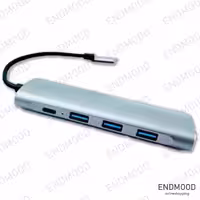 هاب 3 پورت Type C به 3.0 USB با یک پورت HDMI با قابلیت PD کی نت K-MFCMS105