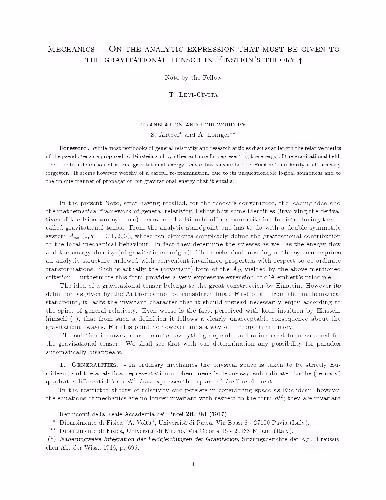 خرید و دانلود نسخه کامل کتاب Mechanics. On the analytic expression that must be given to the gravitational tensor in Einstein’s theory