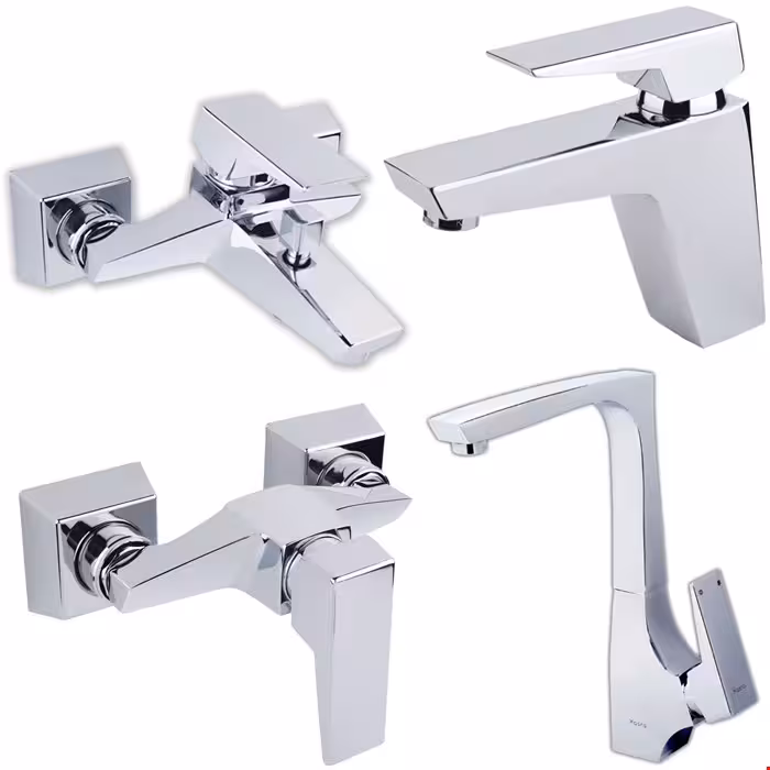 ست شیرالات کسری مدل کنکورد کروم