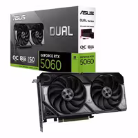 کارت گرافیک - برند ایسوس - سری Dual GeForce - مدل RTX 5060 - حافظه 8 گیگابایت GDDR7 - نسخه OC