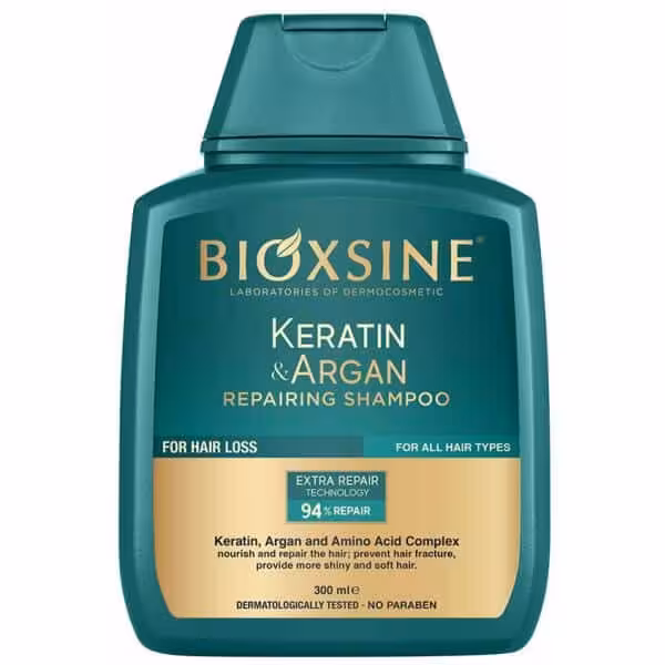 شامپو بیوکسین BIOXCIN حاوی روغن آرگان و کراتین حجم 300 میل