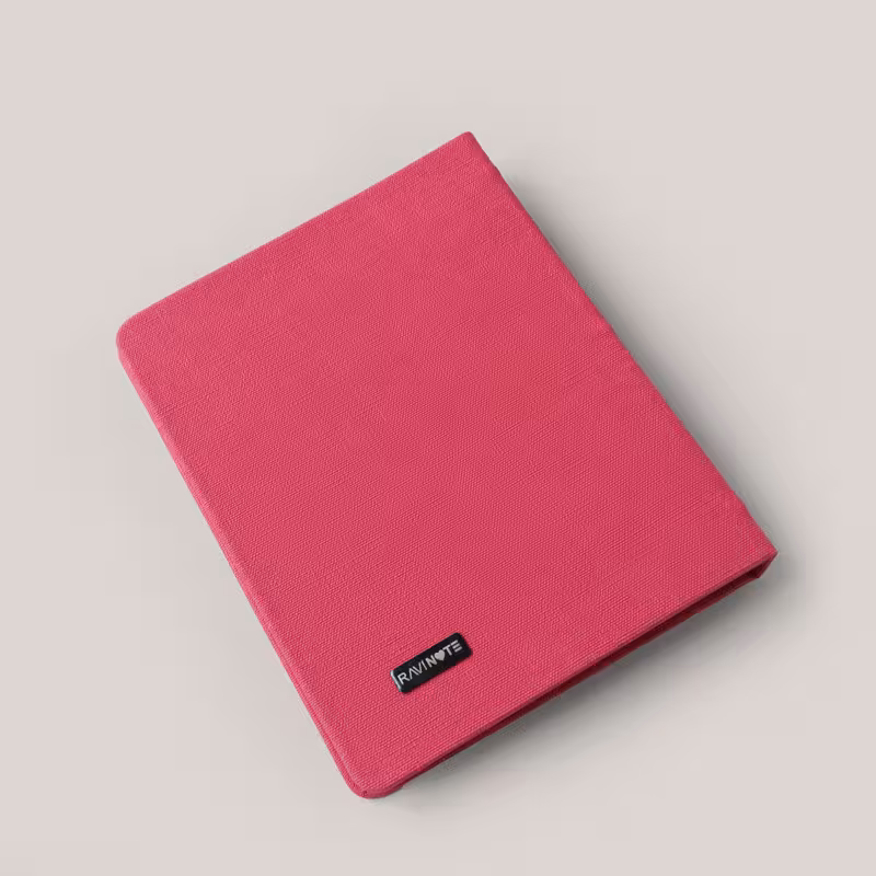 کلاسور 20 حلقه A5 چرم صورتی راوی نوت (RAVINOTE)