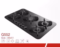 اجاق گاز صفحه ای G552 مشکی دیموند(ارسال رایگان)