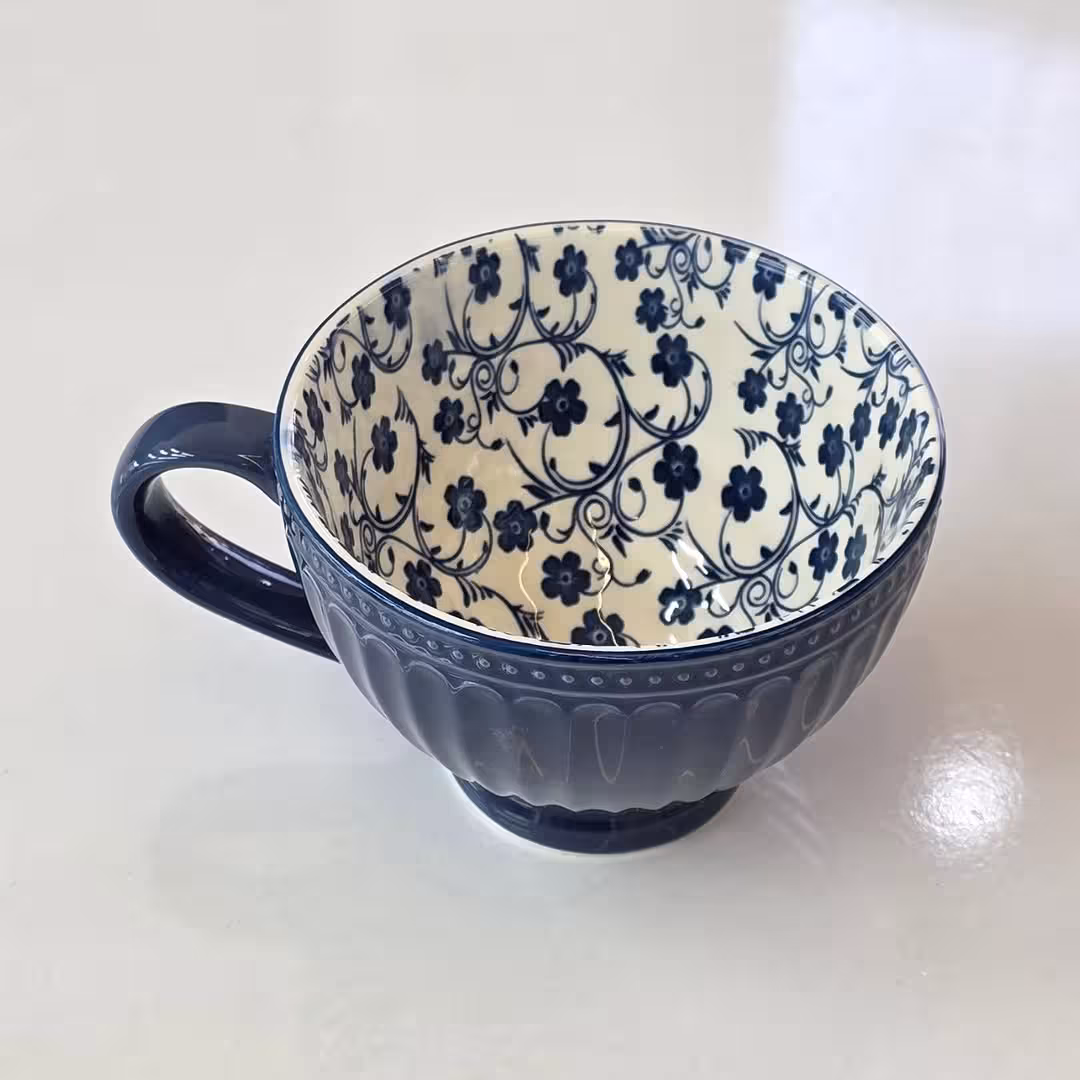 فنجان لته‌خوری دنی‌هوم (Danny Home) طرح گل آبی