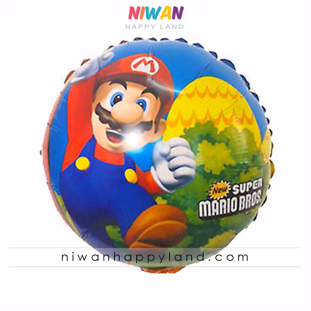 بادکنک فویلی سوپر ماریو گرد