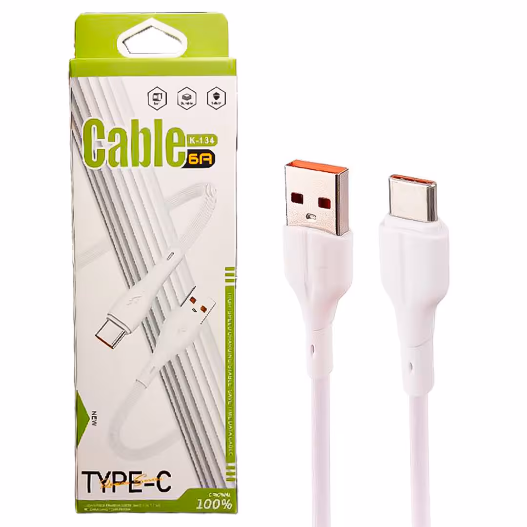 کابل تایپ سی پکدار    مدل   K-134    ( فاقد گارانتی )