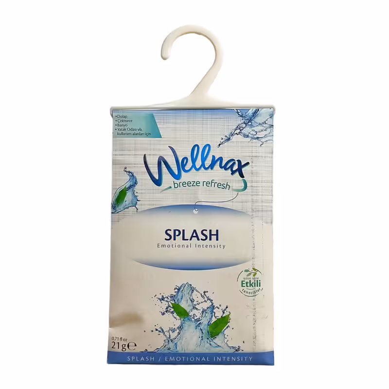 پودر خوشبو کننده کمد لباس ولناکس Wellnax رایحه اسپلش SPLASH حجم 21 گرم