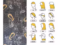 دستمال سر و گردن فانتزی طرح بته جقه