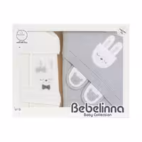 ست حوله نوزاد 4 تکه ببلینا Bebelinna طرح خرگوش طوسی