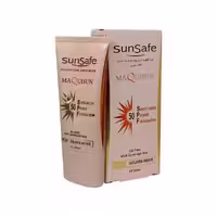 ضد آفتاب کرم پودری و پرایمری SPF50 مکی سان فاقدچربی سان سیف 40 گرم