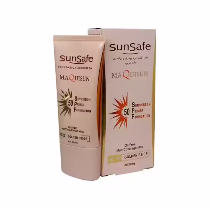 ضد آفتاب کرم پودری و پرایمری SPF50 مکی سان فاقدچربی سان سیف 40 گرم