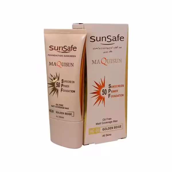 ضد آفتاب کرم پودری و پرایمری SPF50 مکی سان فاقدچربی سان سیف 40 گرم