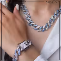 نیم ست فول نگین آبی کد 1122