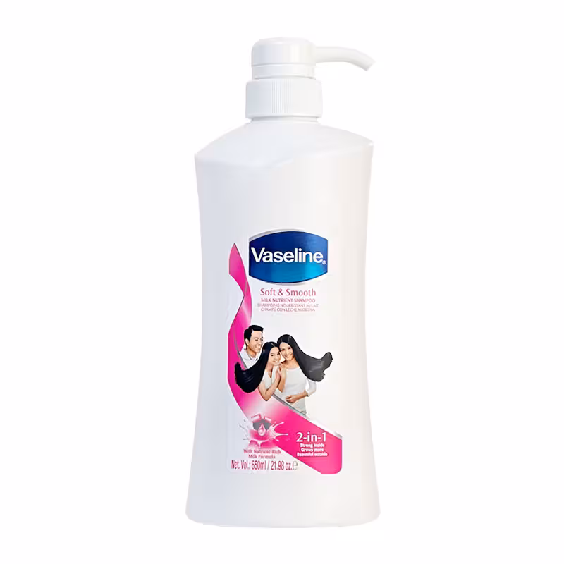 شامپو سر وازلین مدل Soft and smooth حجم 650ml