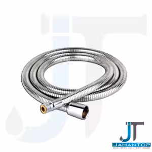 شیلنگ شیر ظرفشویی شاوری فنری استیل رزوه ریز کونیک بلند 150 سانت کروم براق کهن