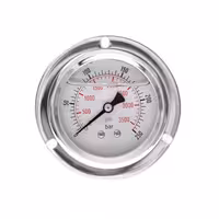 گیج فشار صفحه 10 سانت روغنی 250 بار تابلویی