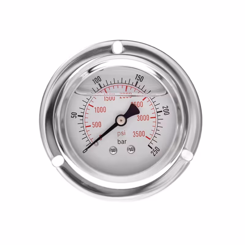 گیج فشار صفحه 10 سانت روغنی 250 بار تابلویی
