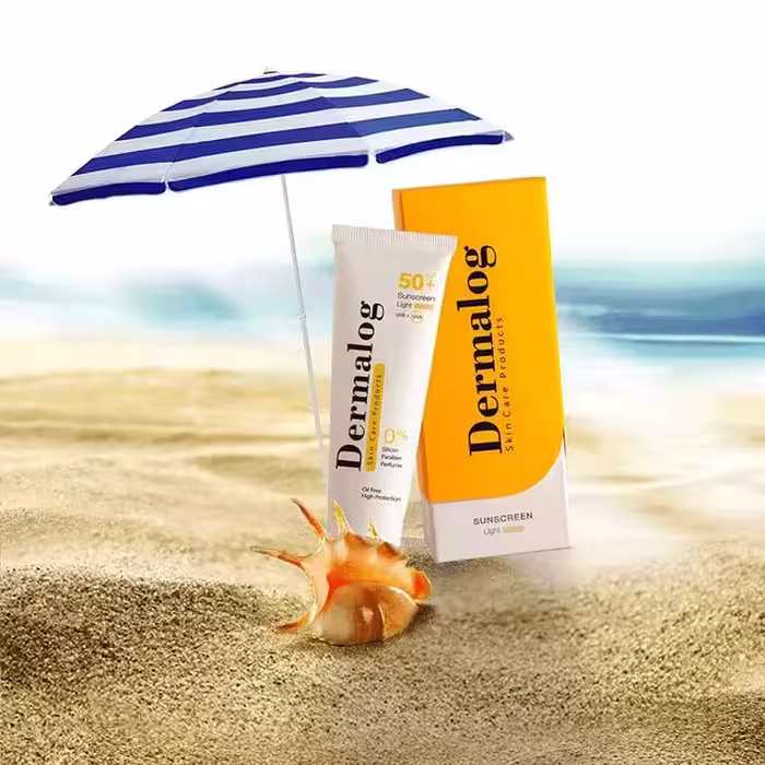 کرم ضد آفتاب رنگی روشن فاقد چربی درمالوگ SPF50