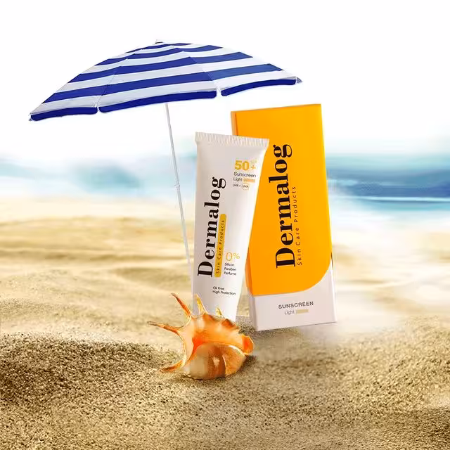 کرم ضد آفتاب رنگی روشن فاقد چربی درمالوگ SPF50