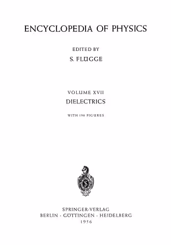 خرید و دانلود نسخه کامل کتاب Dielectrics / Dielektrika