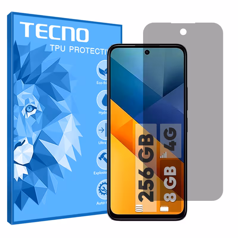 گلس شیائومی Poco M6 4G مدل هیدروژلی پرایوسی برند تکنو کد S