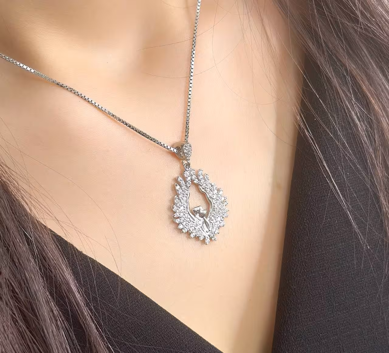 گردنبند زنانه نقره کد 20392