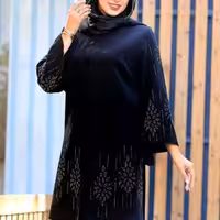 مانتو مجلسی شیک و قواره بزرگ مازراتی گندم